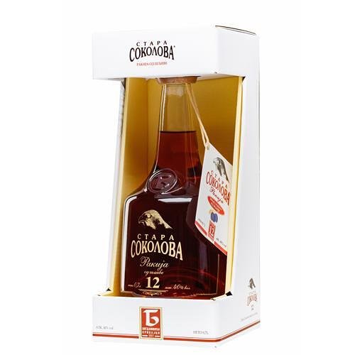 Rakija šljiva 12yo Lux 0,7l Stara Sokolova