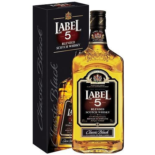 Label 5 Scotch whiskey 0,7l Box 40% alc La Martiniquaise group